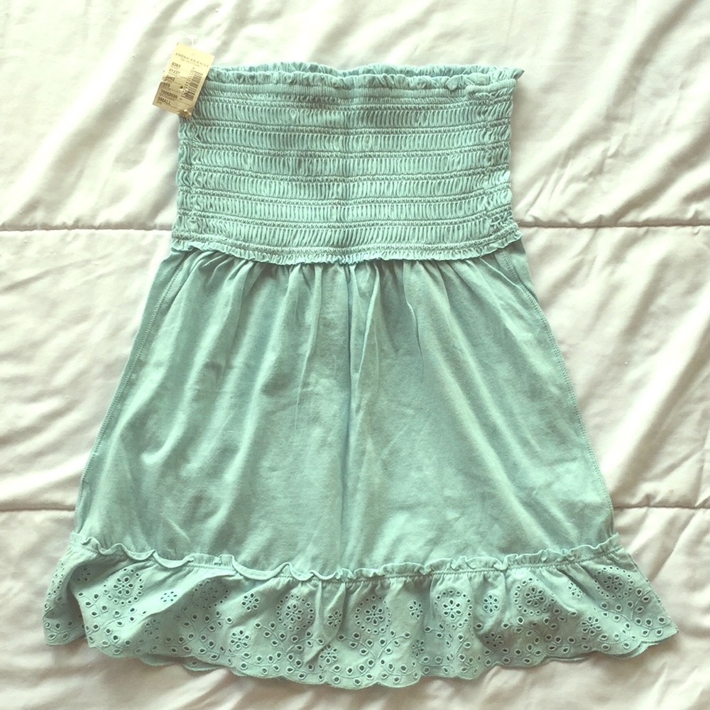 American Eagle Strapless top.